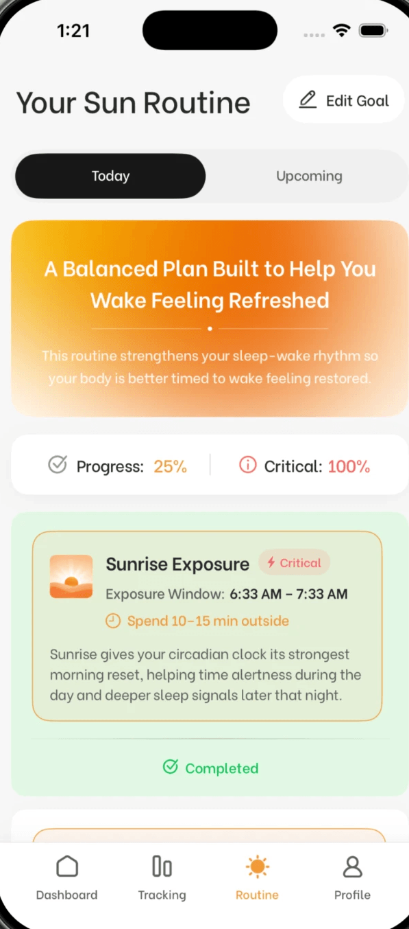 VitalSun — a sun exposure routine for your health goals